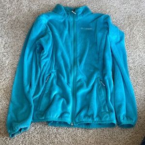 Columbia Kids Girls Blue Fleece Zip Up Jacket Coat Sz L